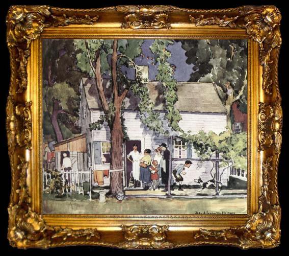 framed  John Alonzo Williams Home Sweet Home, ta009-2